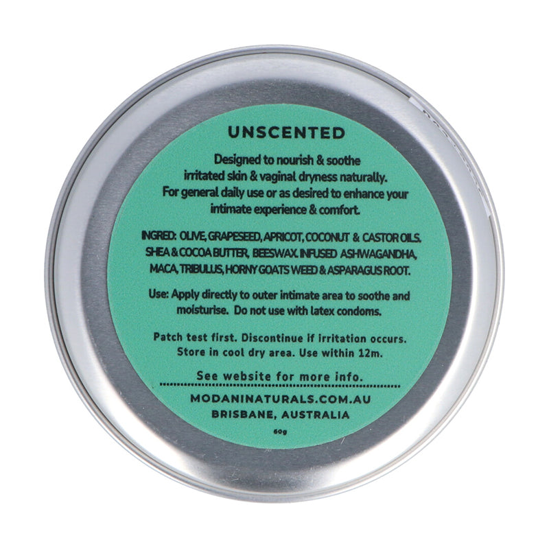 Modani Naturals intimate balm-unscented ingredients list