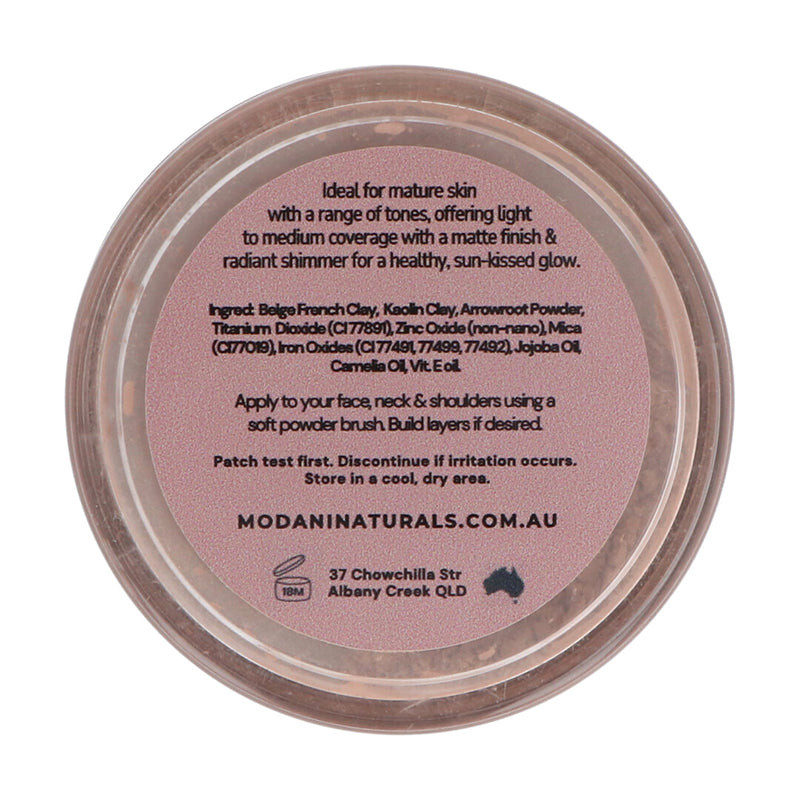 Modani Naturals Mineral Foundation Powder ingredients