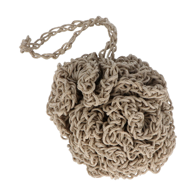Modani Naturals hemp crochet shower pouf loofah large
