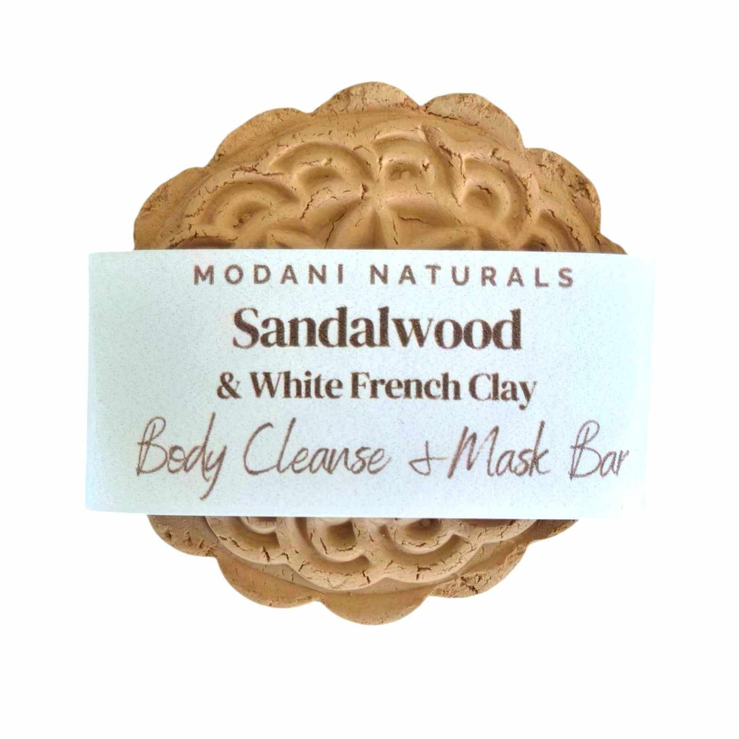 Sandalwood & White French Clay Cleanse & Mask Body Bar