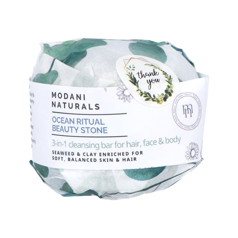 Modani Naturals Ocean Ritual Beauty Stone packaging on a white background