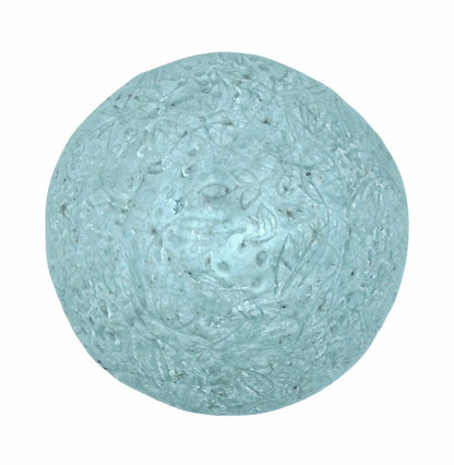 Light blue green textured ocean beauty stone on a white background
