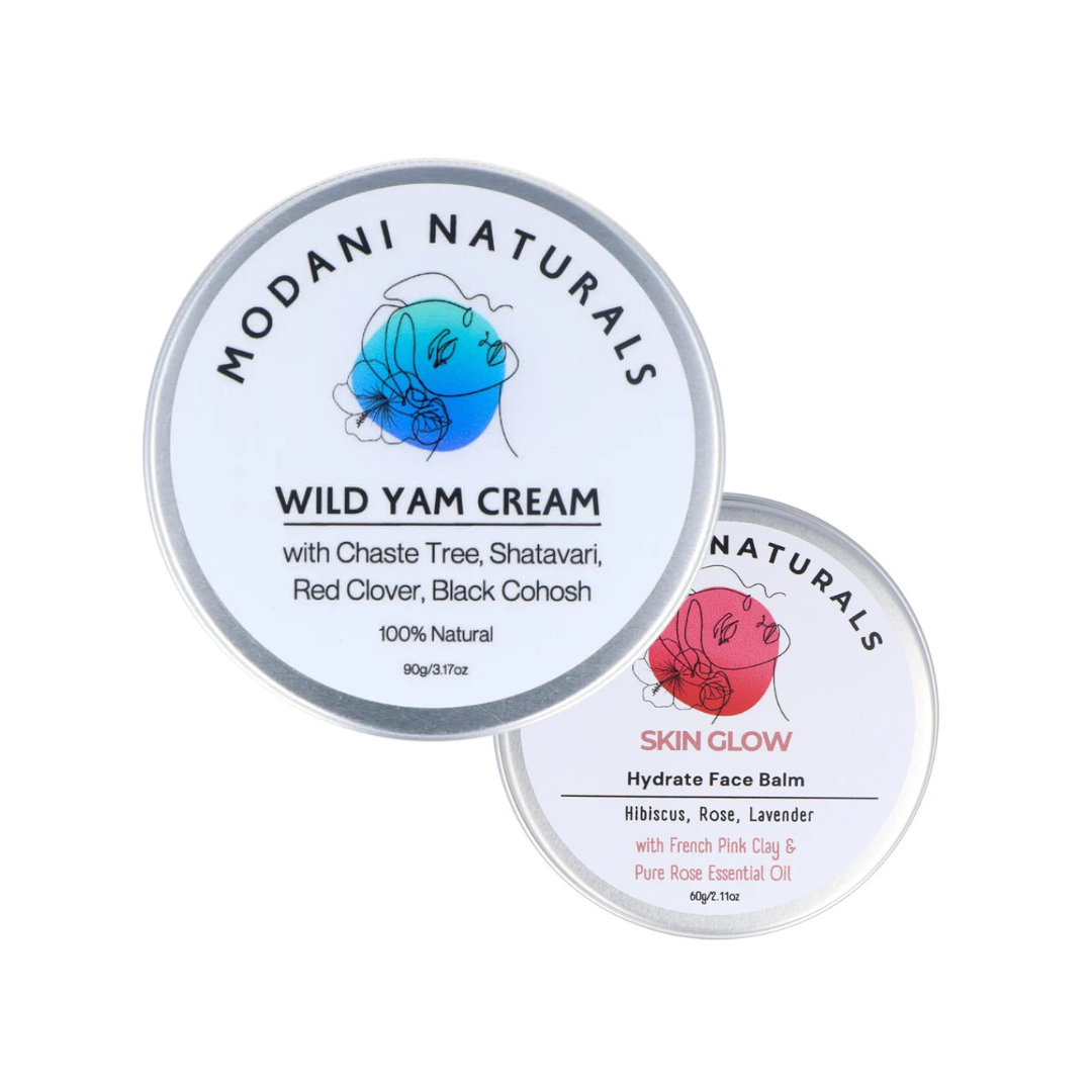 Wild Yam Cream and Skin Glow Hydrate Face Balm Bundle